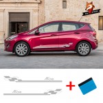 Car Accessories Car Vehicle Auto Decals Wraps Body Graphics Fiesta Vinyl Car Van Styling Side Stripes Sticker for Ford Fiesta